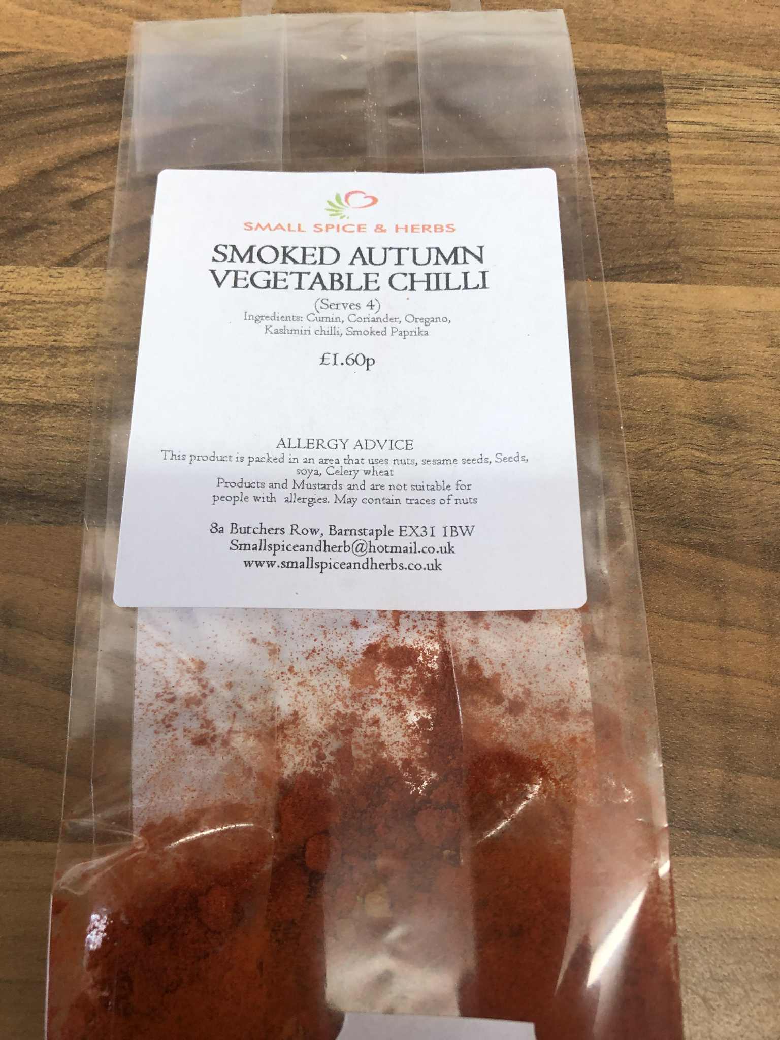 Smoked Autumn Vegetable Chilli