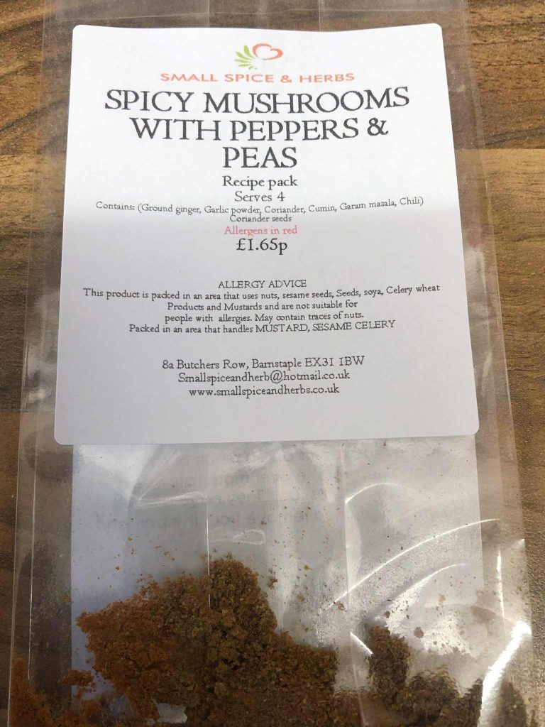 Spicy Mushrooms with Peppers & Peas